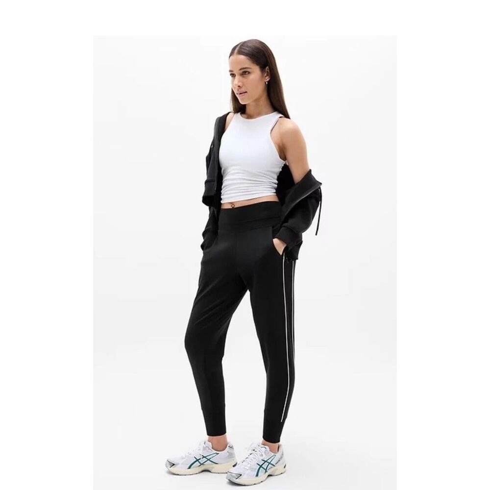 Athleta Venice High Rise Track Stripe Jogger Pants - Women's Large Activewear